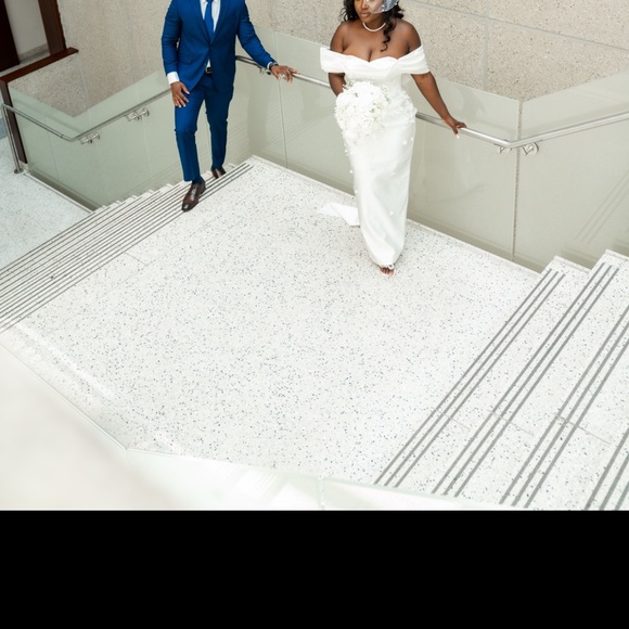 Dresses & Skirts - Elegant White Off-Shoulder Gown
